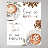 Poster Fête des mariées café - 16x20 Bienvenue (Devant)