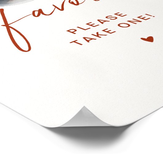 Poster Fête des mariées Café Faveurs Piédestal (Coin)