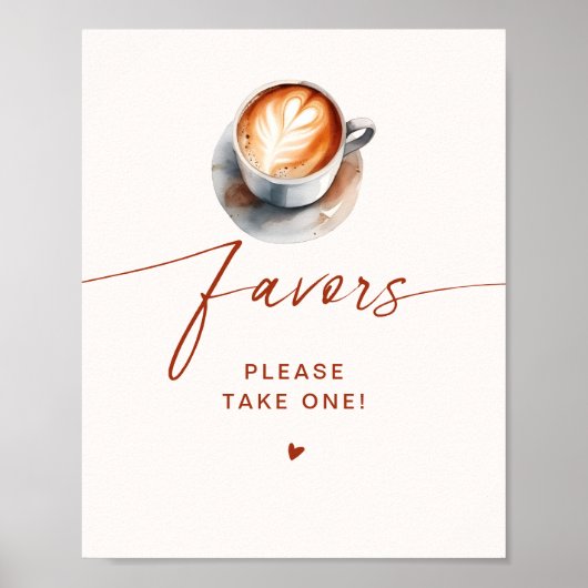 Poster Fête des mariées Café Faveurs Piédestal (Devant)