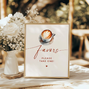 Poster Fête des mariées Café Faveurs Piédestal