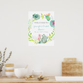 Poster Fête des mariées d'accueil Aquarelle du désert Cac (Cuisine)