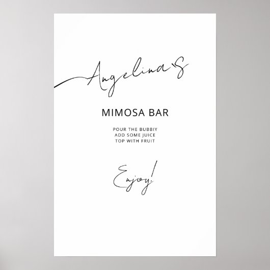 Poster Fête des mariées d'affiche dans un style élégant. (Devant)