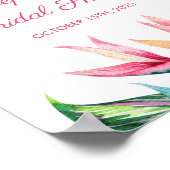 Poster Fête des mariées d'aquarelle tropicale Oiseau du P (Coin)