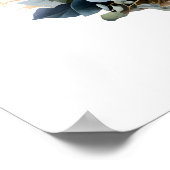 Poster Fête des mariées d'automne des citrouilles blancs (Coin)