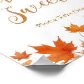 Poster Fête des mariées d'automne L'amour est la faveur d (Coin)