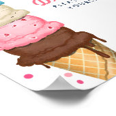 Poster Fête des mariées de boissons à la crème glacée est (Coin)