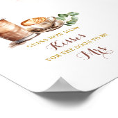 Poster Fête des mariées de café Devinez combien de baiser (Coin)