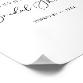 Poster Fête des mariées de calligraphie stylée Idyllique  (Coin)