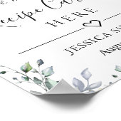 Poster Fête des mariées de cartes de recettes Eucalyptus  (Coin)