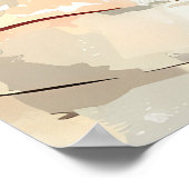 Poster Fête des mariées de coucher de soleil rustique Ora (Coin)