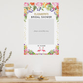 Poster Fête des mariées de Flamant rose tropical Prop de  (Cuisine)