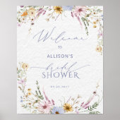 Poster Fête des mariées de Fleur sauvage rustique chic (Devant)