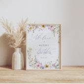 Poster Fête des mariées de Fleur sauvage rustique chic