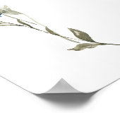 Poster Fête des mariées de fleurs sauvages Blue Dainty Af (Coin)