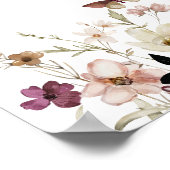 Poster Fête des mariées de fleurs sauvages d'automne Bien (Coin)