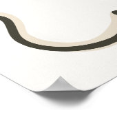 Poster Fête des mariées de gâteau Coquette Coeur Beige Bi (Coin)