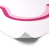 Poster Fête des mariées de gâteau Coquette Coeur rose Bie (Coin)