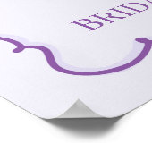 Poster Fête des mariées de gâteau Coquette Coeur Violet B (Coin)