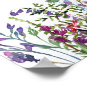 Poster Fête des mariées de la barre de fleurs fleur sauva (Coin)