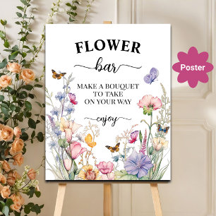 Poster Fête des mariées de la barre de fleurs préférée