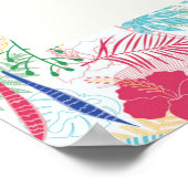 Poster Fête des mariées de la forêt tropicale sauvage ros (Coin)