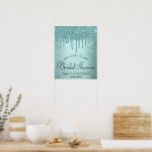 Poster Fête des mariées de luxe | Pastel Mint Green Pour (Cuisine)