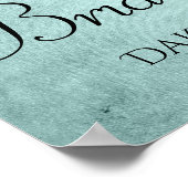 Poster Fête des mariées de luxe | Pastel Mint Green Pour (Coin)