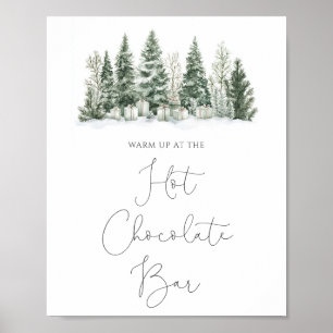 Poster Fête des mariées De Neige Amoureuse Bar Chocolat C