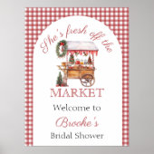 Poster Fête des mariées de Noël fraîche du marché bienven (Devant)