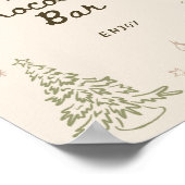 Poster Fête des mariées de Noël Whimsical Chocolat chaud (Coin)