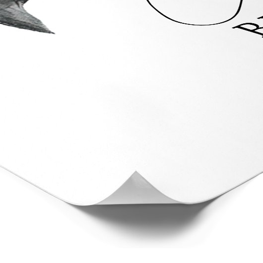 Poster Fête des mariées de noeud de jonction Chic Black B (Coin)