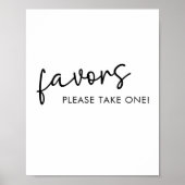 Poster Fête des mariées de script minimal noir et blanc p (Devant)