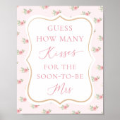 Poster Fête des mariées De Thé Nuptiale Devine Combien (Devant)