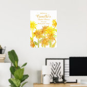 Poster Fête des mariées de tournesols (Bureau à domicile)
