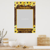 Poster Fête des mariées de tournesols rustiques (Cuisine)