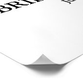 Poster Fête des mariées de verdure simple Panneau de bien (Coin)