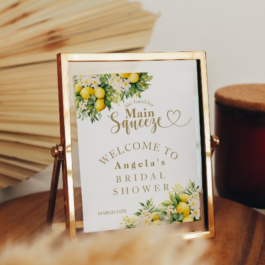 Poster Fête des mariées d'été moderne au citron