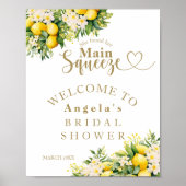 Poster Fête des mariées d'été moderne au citron (Devant)