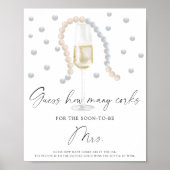 Poster Fête des mariées Devine combien de lièges (Devant)