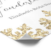 Poster Fête des mariées d'hiver Gold Snowflake (Coin)