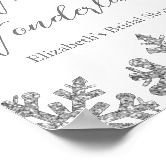 Poster Fête des mariées d'hiver Silver Snowflake (Coin)