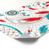 Poster Fête des mariées Dreamcatcher en plumes tribales B (Coin)