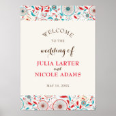 Poster Fête des mariées Dreamcatcher en plumes tribales B (Devant)