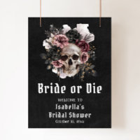 Fête des mariées du crâne floral d'Halloween noir