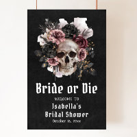 Fête des mariées du crâne floral d'Halloween noir