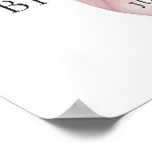 Poster Fête des mariées Elegant Rose Bow (Coin)