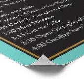 Poster Fête des mariées Événements Turquoise Fab Fun Post (Coin)