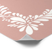 Poster Fête des mariées Fiesta en mosaïque rose Talavera  (Coin)