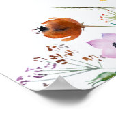 Poster Fête des mariées fleur sauvage (Coin)