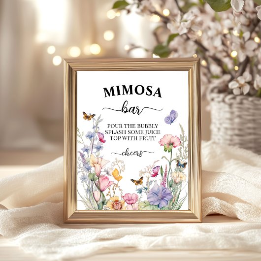 Poster Fête des mariées fleur sauvage Bloom 'Mimosa Bar'